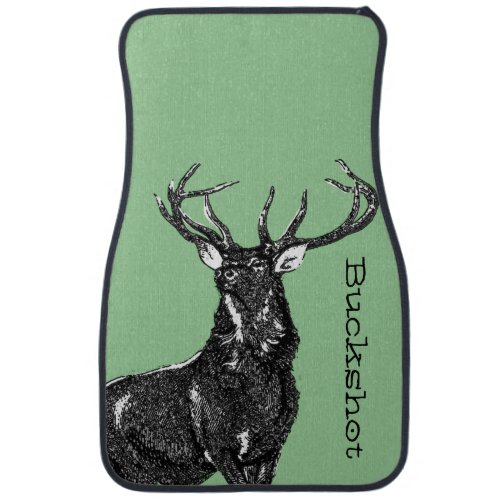 Personalized Deer Stag Car Floor Mat