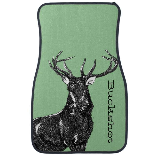 Personalized Deer Stag Car Floor Mat (Front)