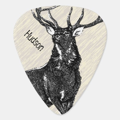 Personalized Deer Stag Guitar Pick