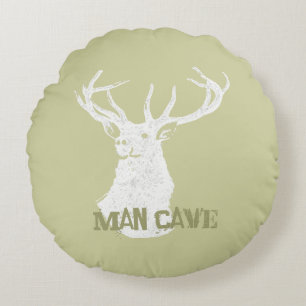 Personalized Deer Stag Round Pillow