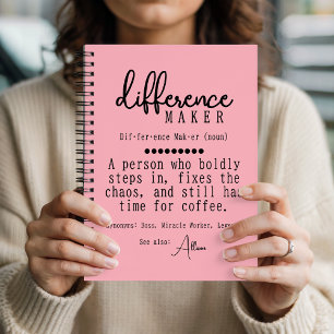 Personalized Definition Notebook Gift for Mentor