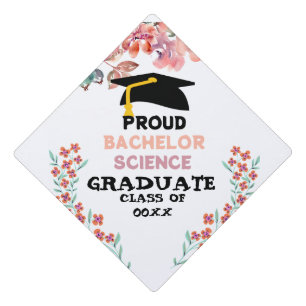 Personalized degree graduation saying  cap topper