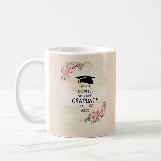 Personalized degree graduation saying  coffee mug (Left)