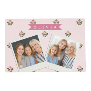 Personalized Delicate Botanical Floral Romantic Placemat