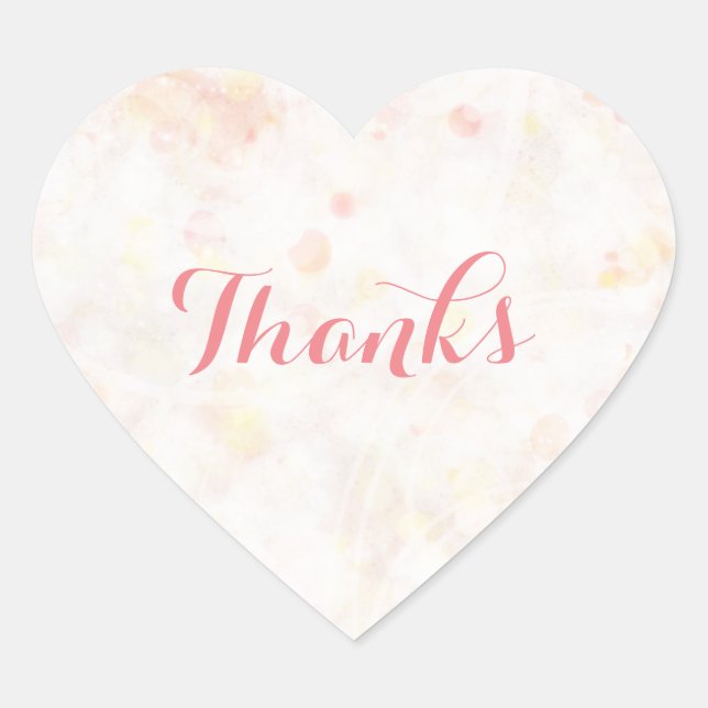 Personalized Delicate Pink Simply Heart Stickers (Front)