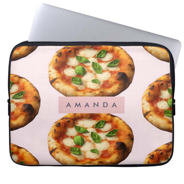Personalized Delicious Pizza Design Laptop Sleeve (Front)
