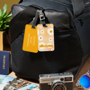 Personalized Delightful Daisies Luggage Tag