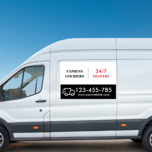 personalized delivery services business info car magnet