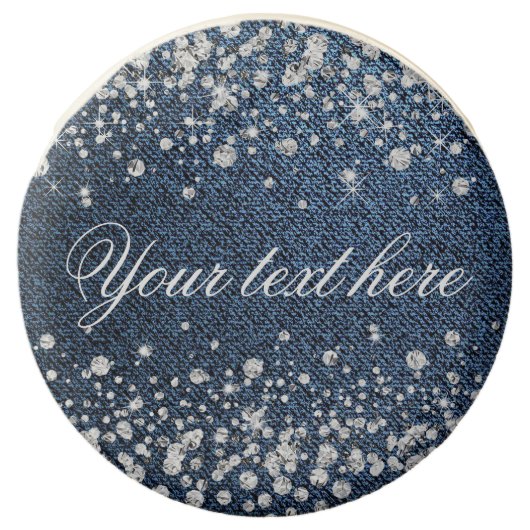 Personalized Denim and Diamond Cookies (Front)