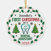 Personalized Dental Assistant First Christmas Tree