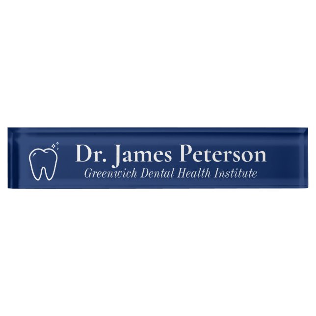 Personalized Dental Desk Name Plate (Front)