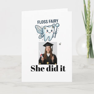 Personalized Dental Hygienist Graduation Floss Fai Card