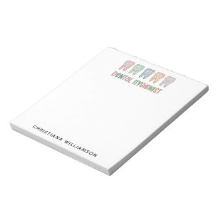 Personalized Dental Hygienist Leopard Print teeth Notepad