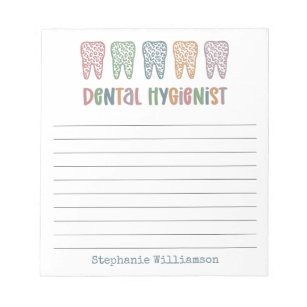 Personalized Dental Hygienist   RDH Dentist Cute Notepad