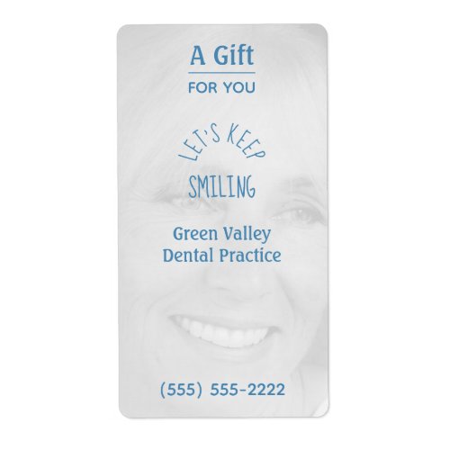 Personalized Dental Photo Hand Sanitizer  Label