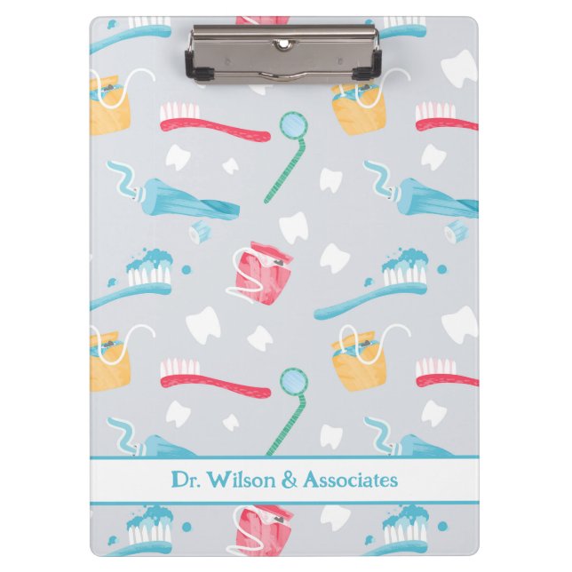Personalized Dental Practice Dental Supplies Clipboard (Front)