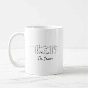 Personalized Dentist   Custom Name   Happy Dentist Coffee Mug