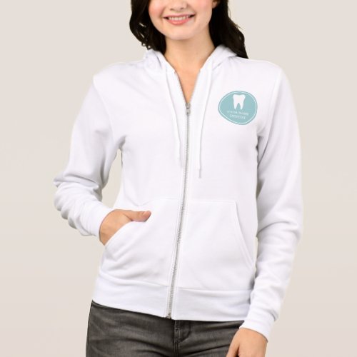 Personalized dentist jacket with tooth logo hoodie