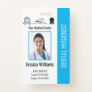 Personalized Dentist Office Logo Photo ID Blue Badge