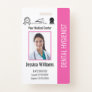 Personalized Dentist Office Logo Photo ID Pink Badge
