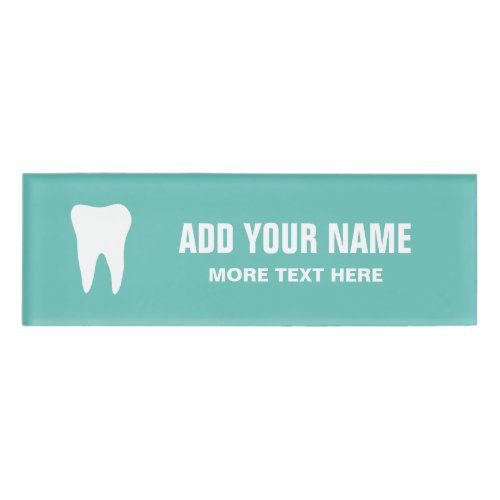 Personalized dentist office magnetic name tags