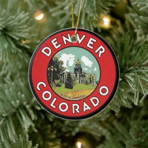PERSONALIZED Denver CO Ceramic Ornament
