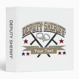 Personalized Deputy Sheriff 3 Ring Binder