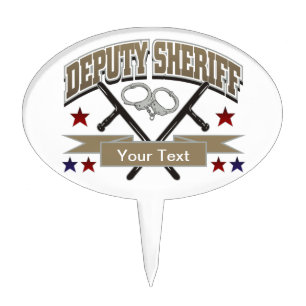 Personalized Deputy Sheriff Cake Topper