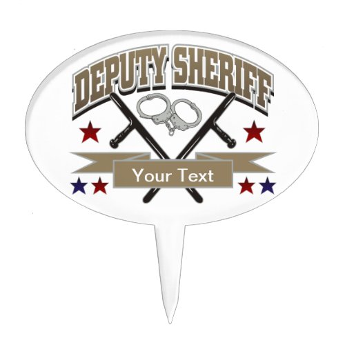 Personalized Deputy Sheriff Cake Topper