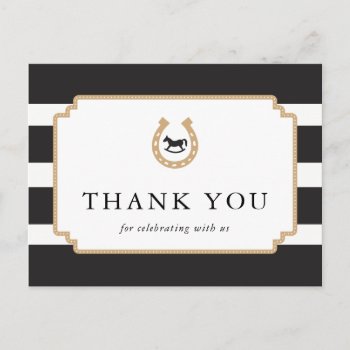 Personalized Derby Thank You Postcard Baby Shower by DearHenryDesign at Zazzle