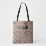 Personalized Desert Camouflage With Custom Name Tote Bag at Zazzle