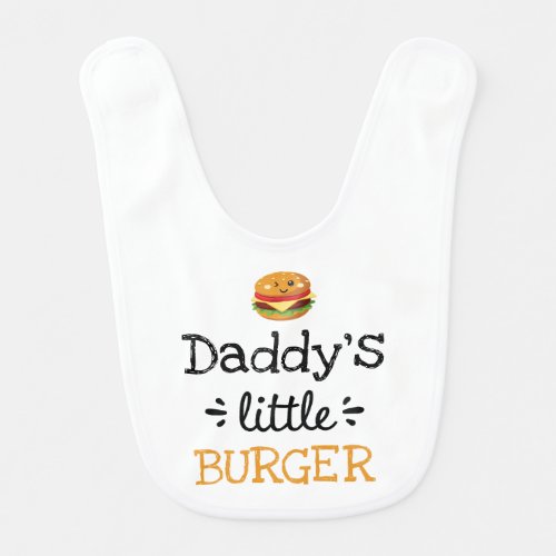 Personalized Design  Any Texts Little Burger Baby Bib