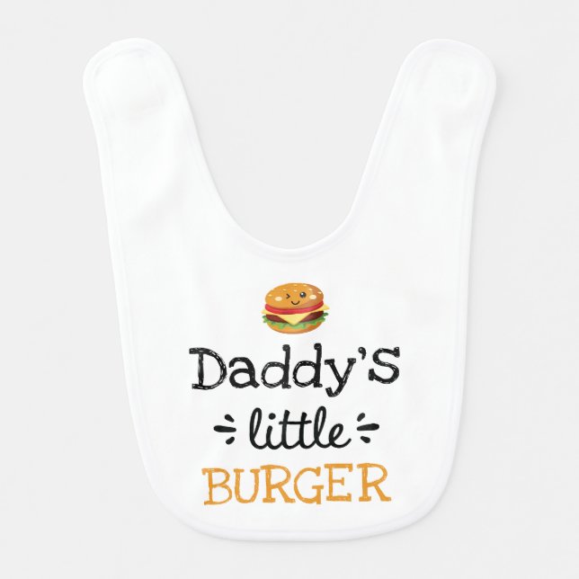 Personalized Design | [Any Text's] Little Burger Baby Bib (Front)