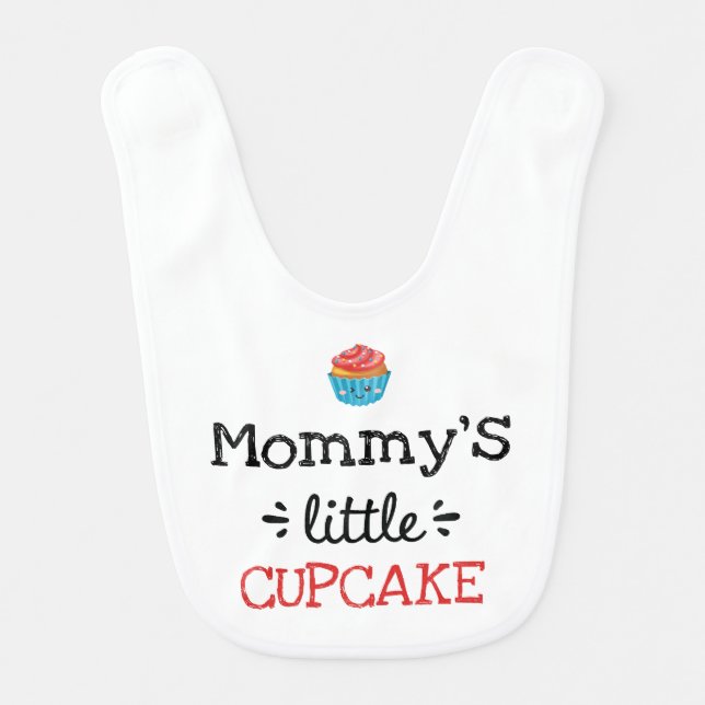 Personalized Design | [Any Text's] Little Cupcake Baby Bib (Front)