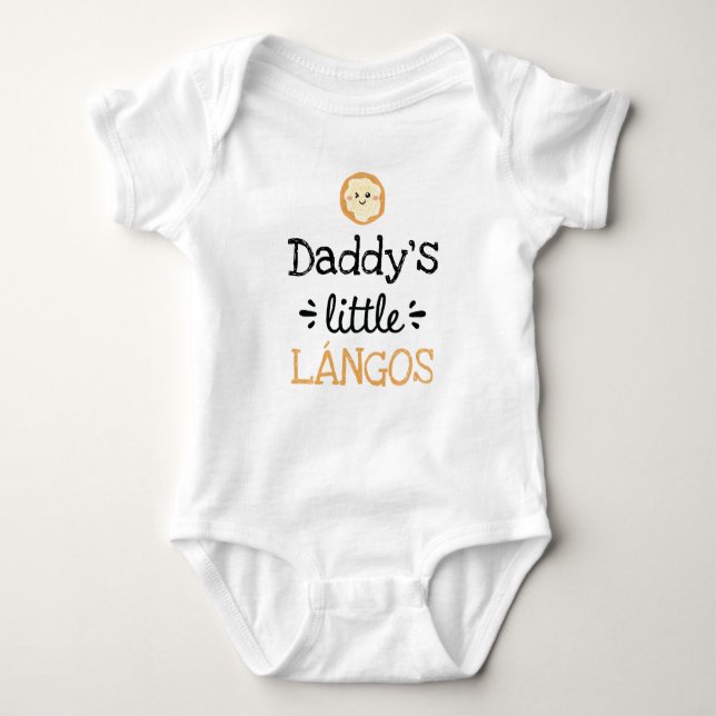 Personalized Design |  [Any Text's] Little Lángos Baby Bodysuit (Front)