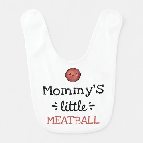 Personalized Design  Any Texts Little Meatball Baby Bib