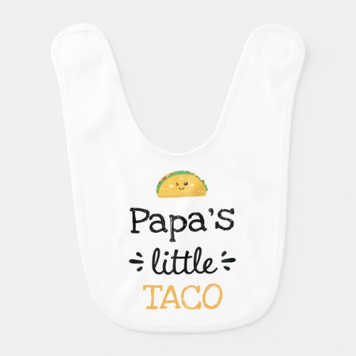 Personalized Design  Any Texts Little Taco Baby Bib