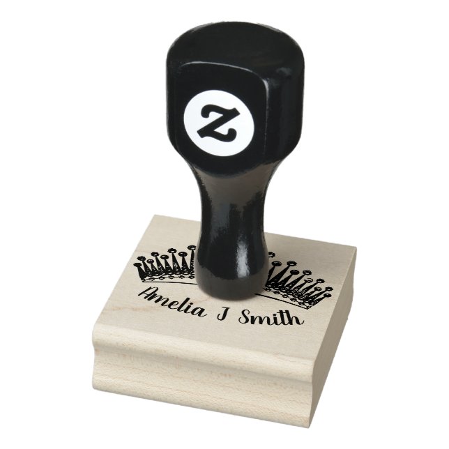 Personalized Design Crown Rubber Stamp (Stamp)