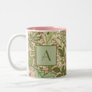 Personalized Design William Morris Pattern Two-Tone Coffee Mug