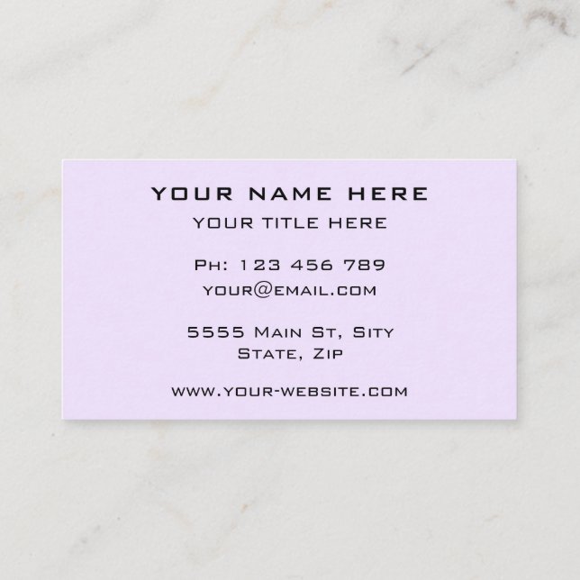Personalized Design Your Own Business Card Example (Back)