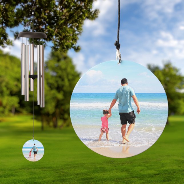 Personalized Design Your Own Custom Photo Wind Chime (Outdoor)