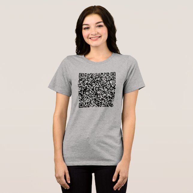 Personalized Design Your Own Custom QR Code Funny Tri-Blend Shirt (Front Full)