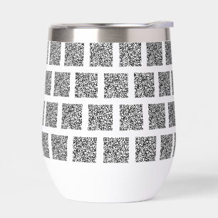 Personalized Design Your Own Custom QR Code Thermal Wine Tumbler