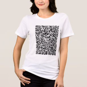 Personalized Design Your Own Custom QR Code Tri-Blend Shirt