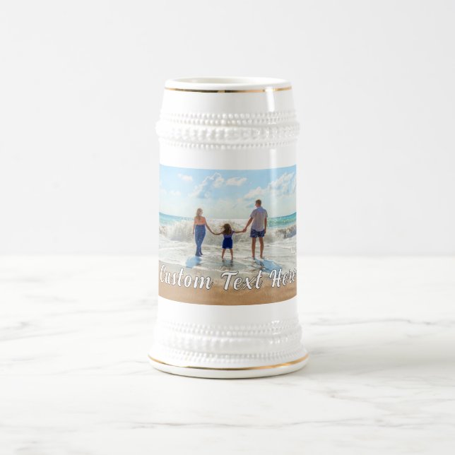 Personalized Design Your Own Custom Text and Photo Beer Stein (Center)