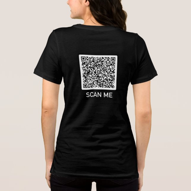 Personalized Design Your Own Funny QR Code Tri-Blend Shirt (Back)