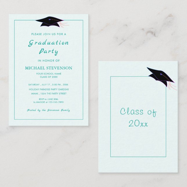 Personalized Design Your Own Graduation Invitation (Front/Back)