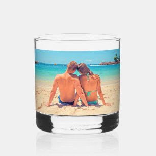 Personalized Design Your Own Photo and Custom Text Whiskey Glass