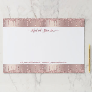Personalized Design Your Own Rose Gold Paper Pad