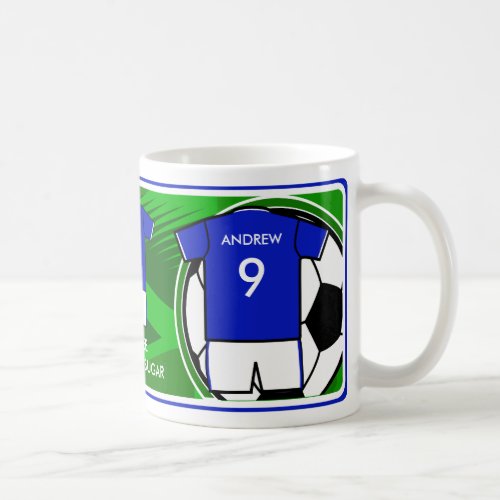 Personalized Designer Soccer mug BWa